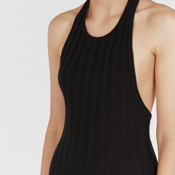 DISSH GOLDIE BLACK HALTER MAXI DRESS - Picture 2 of 5